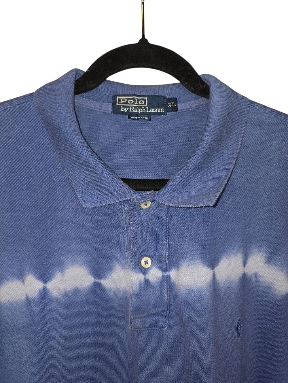 Vintage Polo Ralph Lauren Sunburst Tie Dye Polo Shirt 100% Cotton Size XL